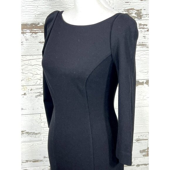 VINTAGE DIANE VON FURSTENBERG Arita Scoop Neck Dress Black  Sz S EUC - Picture 2 of 6